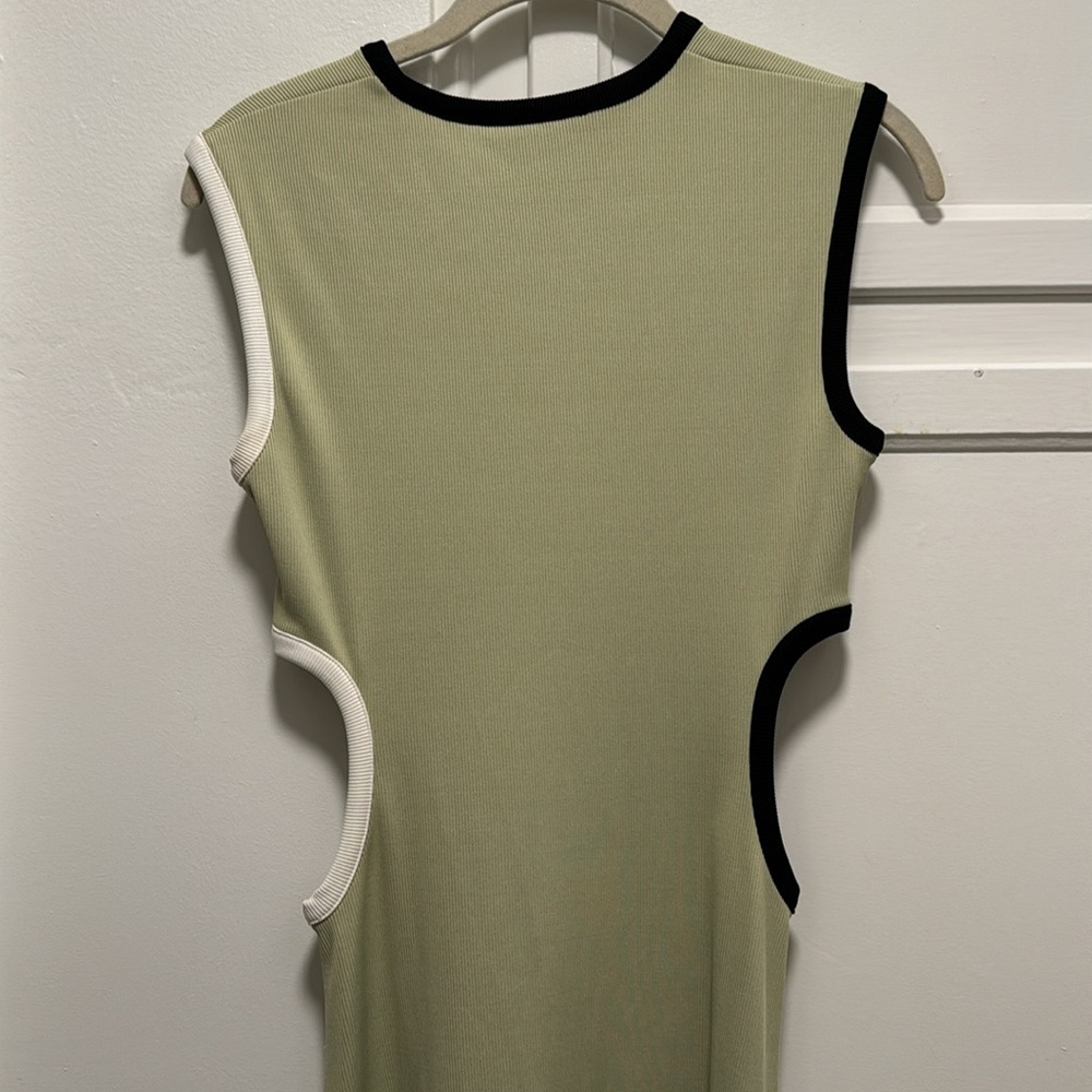 NWT Christopher Esber Fran dress pistachio with black and white trim size AU8 - Picture 6 of 6